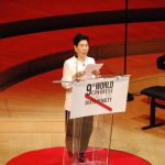 〈第９回死刑廃止世界会議〉袴田ひで子さんが、死刑冤罪事件で弟の58年間の雪冤の闘いを振り返る。ADP若者大使の崎浜空音さん参加